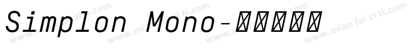 Simplon Mono字体转换